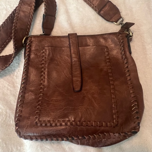 Antik Kraft Brown “Leather” Crossbody bag - Picture 2 of 5